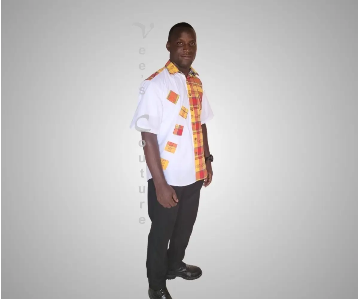Chroma Madras Patch - white MEN’S SHIRT